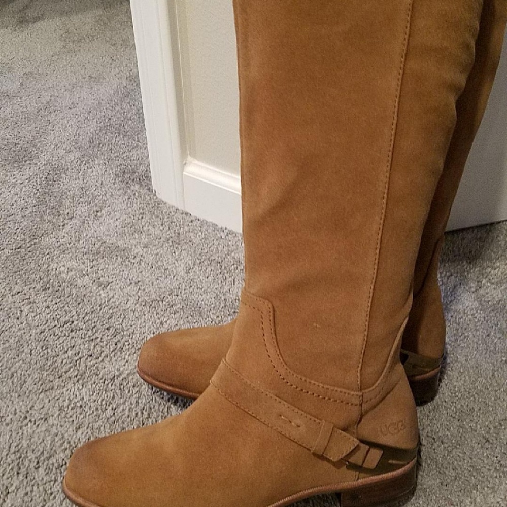 Ugg riding boots, kork ankle, Frye slip on boot